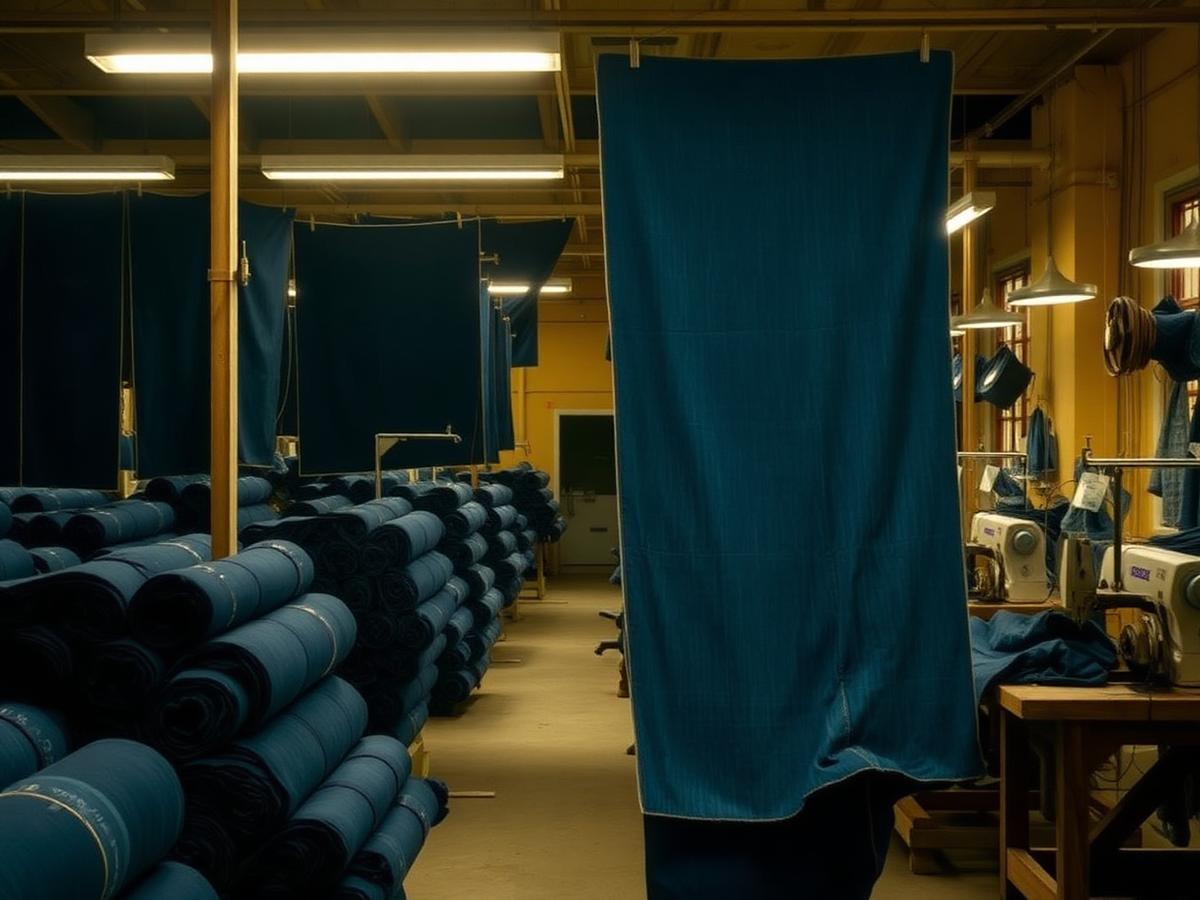 Ateliê de produção de jeans da E&A Jeans